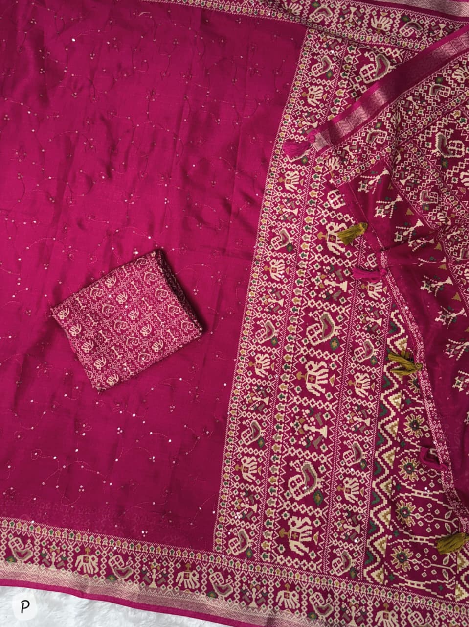 Ajrakh Printed Mul Cotton Saree