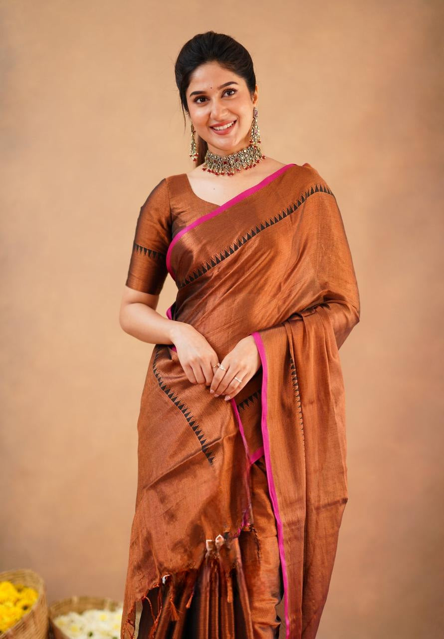 Soft Tissue Cotton Saree