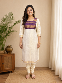 Kalyani cotton zari work Tissue top