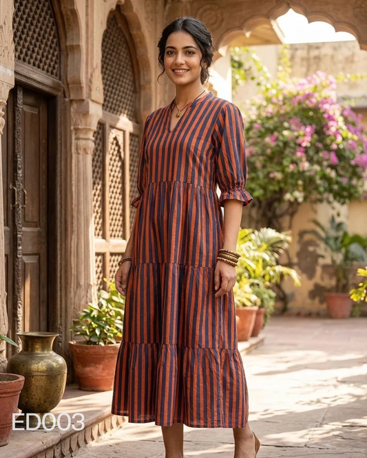 Summer Cotton One Piece Dress