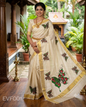 Butterfly and peacock Printed design  saree