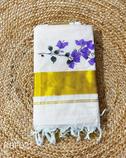 Bougainville – Premium Tussar Shade Cotton Saree