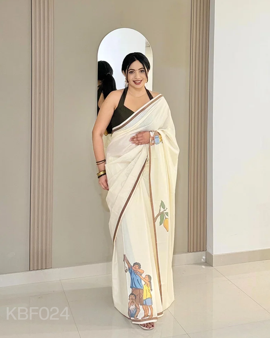 Mango Saree: Pure cotton digital printed