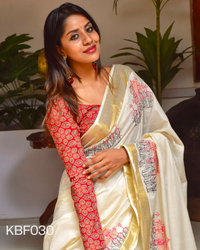 Pooram Embroidered cotton Saree