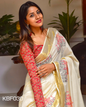 Pooram Embroidered cotton Saree