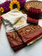 Heavy marshmellow blooming COLOR and foil saree
