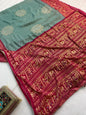 Heavy marshmellow blooming COLOR and foil saree