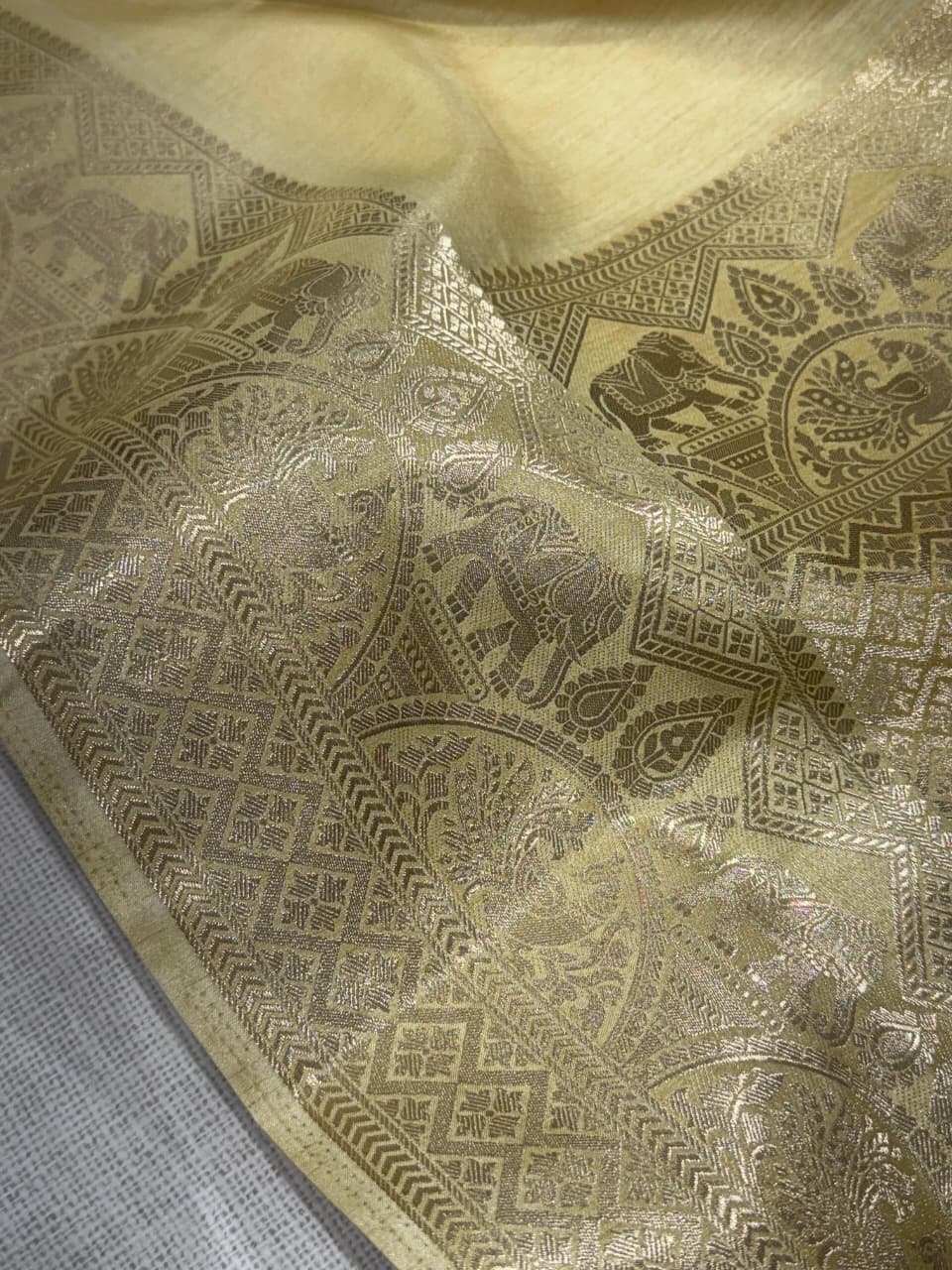A classy light weight  pastal colors saree with touch of zari weaving jacquard