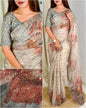 Printed Tissue Organza Saree