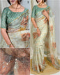Printed Tissue Organza Saree
