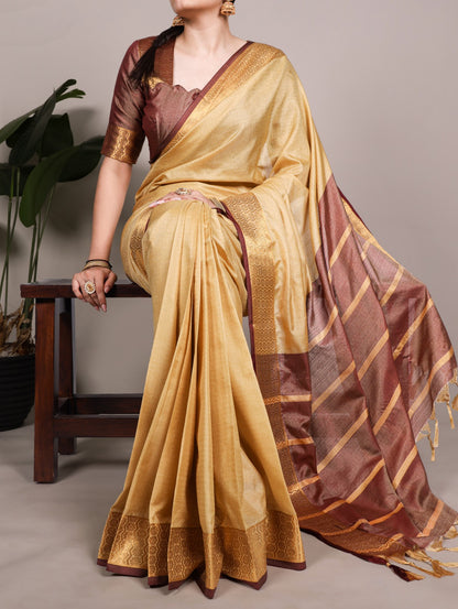 Poly Cotton Saree with Zari Weaving Work Online