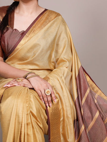 Poly Cotton Saree with Zari Weaving Work Online