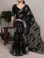 Slub Silk Saree with Zari Border  – Elegant Printed Saree