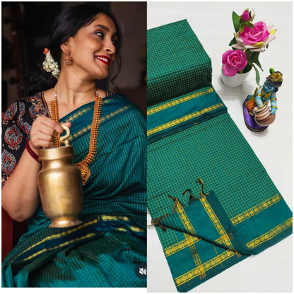 Premium Arani Checked Cotton Saree
