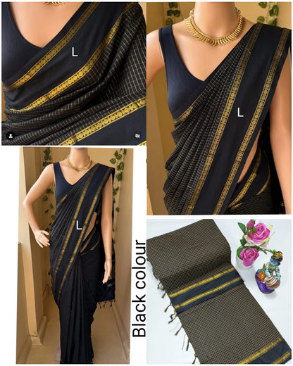 Premium Arani Checked Cotton Saree