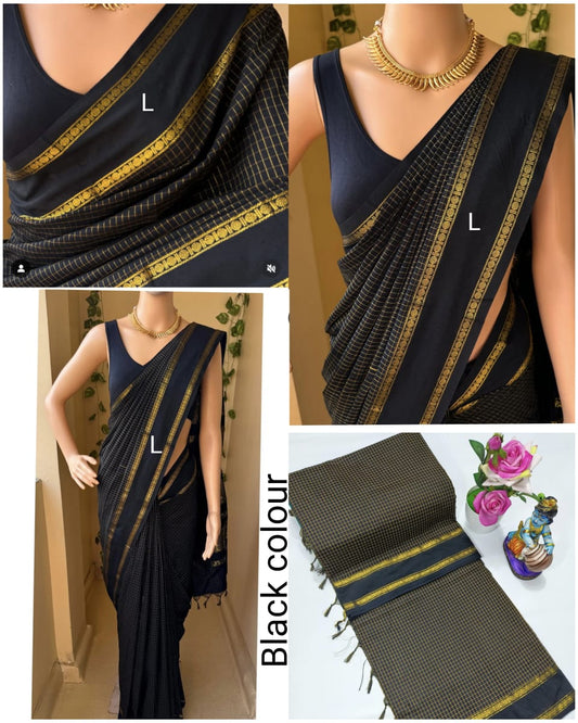 Premium Arani Checked Cotton Saree