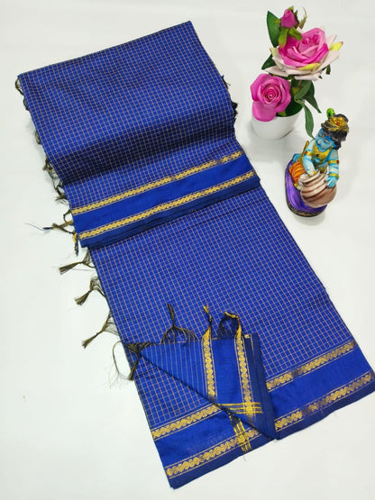 Premium Arani Checked Cotton Saree
