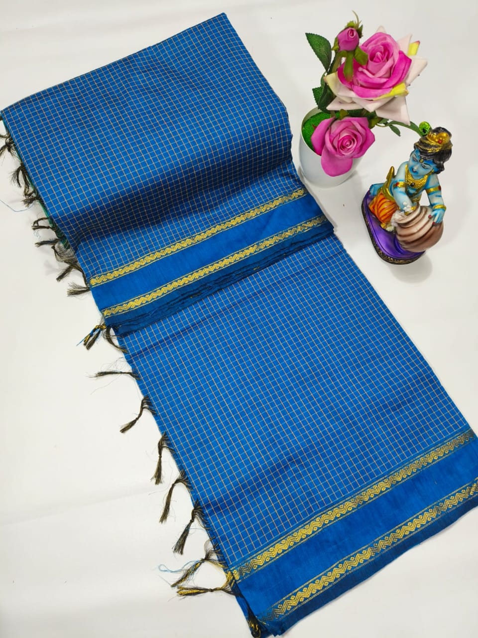 Premium Arani Checked Cotton Saree