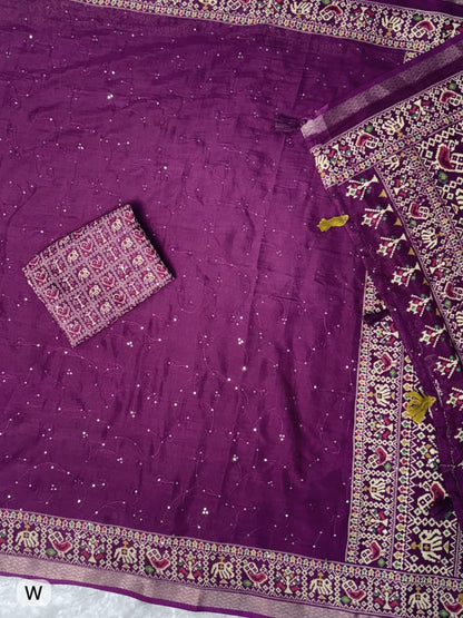 Ajrakh Printed Mul Cotton Saree
