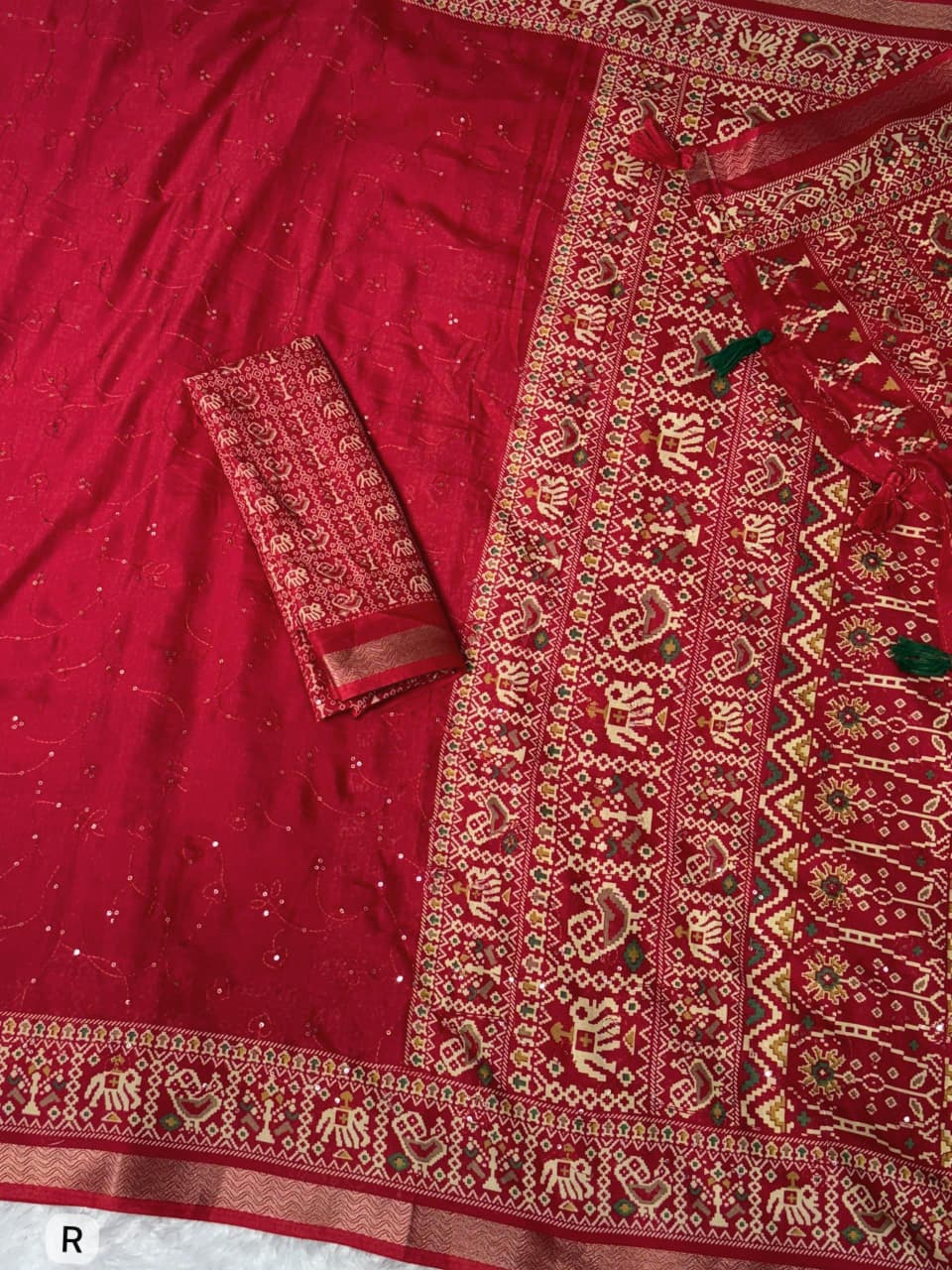 Ajrakh Printed Mul Cotton Saree