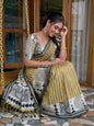 geometric design Dola silk saree perfectly