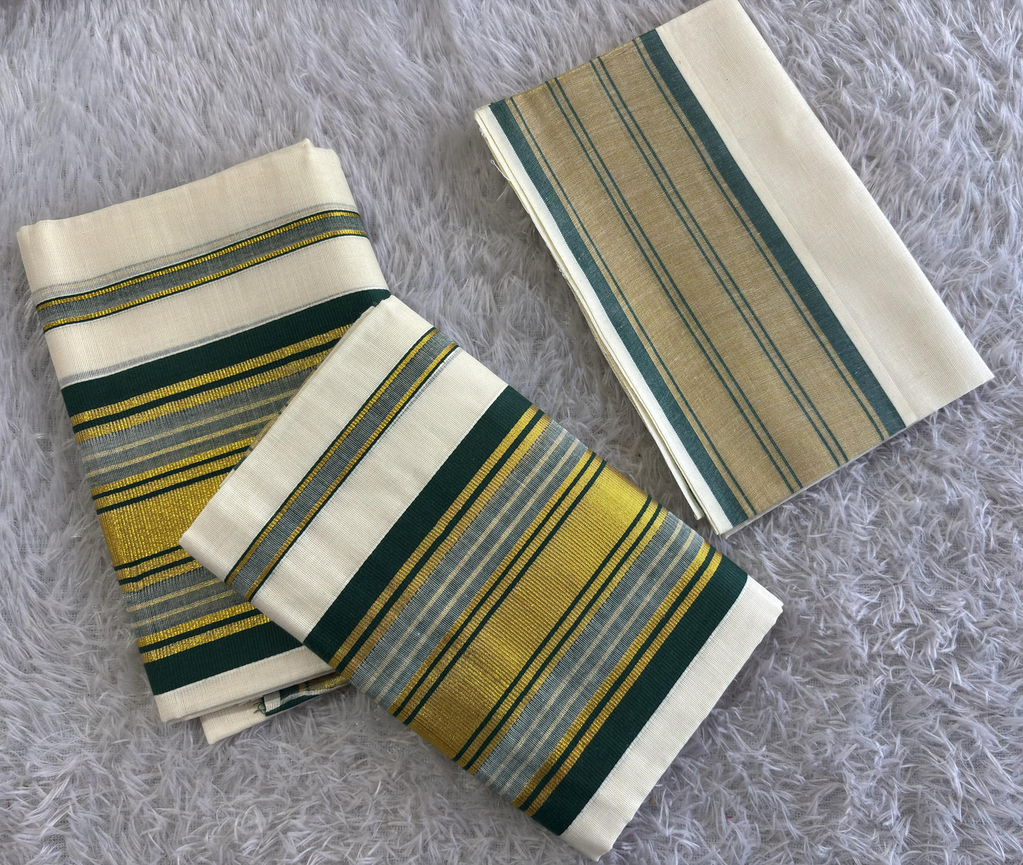 PRAKARTHI - Colour and Kasavu Fancy Set mundu With blouse