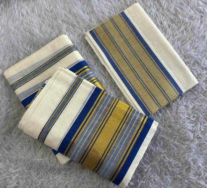 PRAKARTHI - Colour and Kasavu Fancy Set mundu With blouse