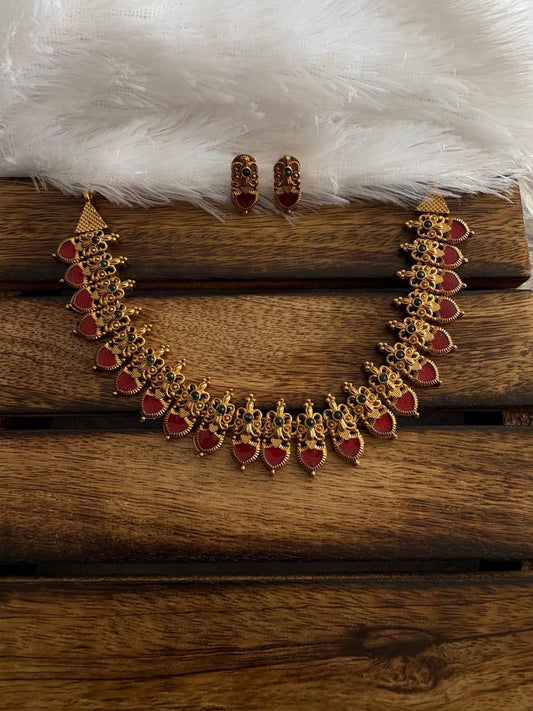 Green and Red necklace set