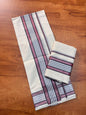 silver colour fancy set mundu