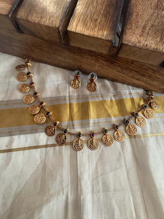 Coin Lakshmi necklace