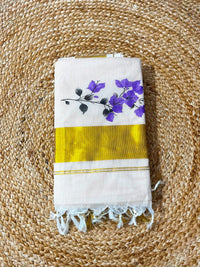 Bougainville – Premium Tussar Shade Cotton Saree