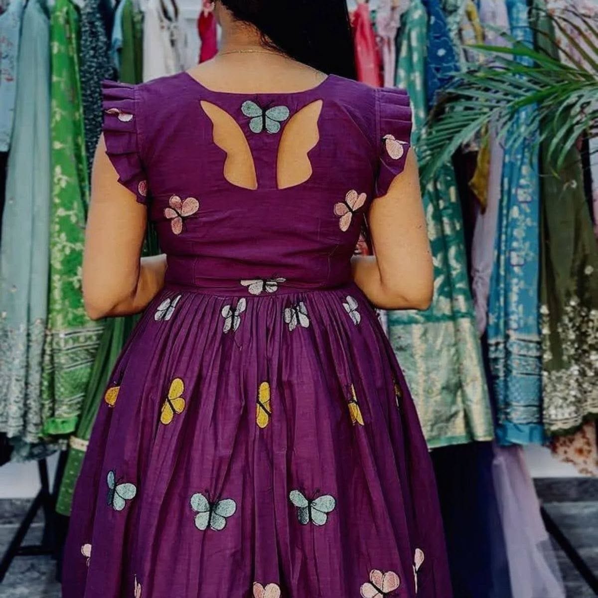 Flared/A-line Gown Purple