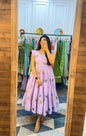 Women's Butterfly Print Maxi Dress Purple