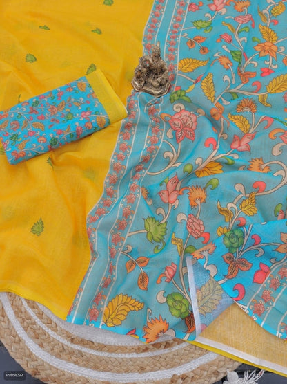 Linen cotton sarees
