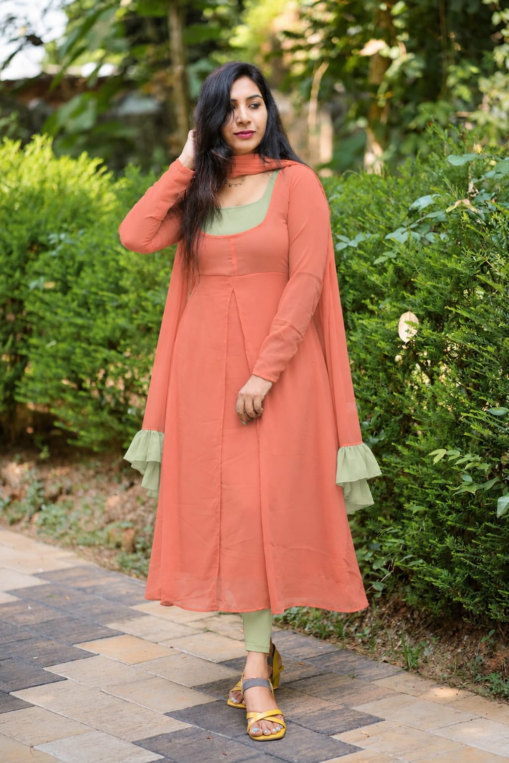 Georgette Stitched Anarkali Gown