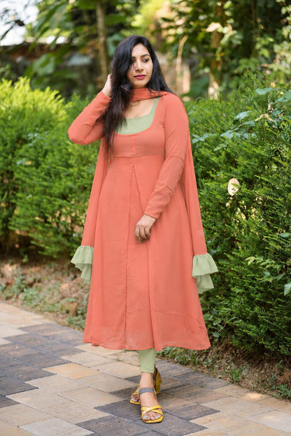 Georgette Stitched Anarkali Gown