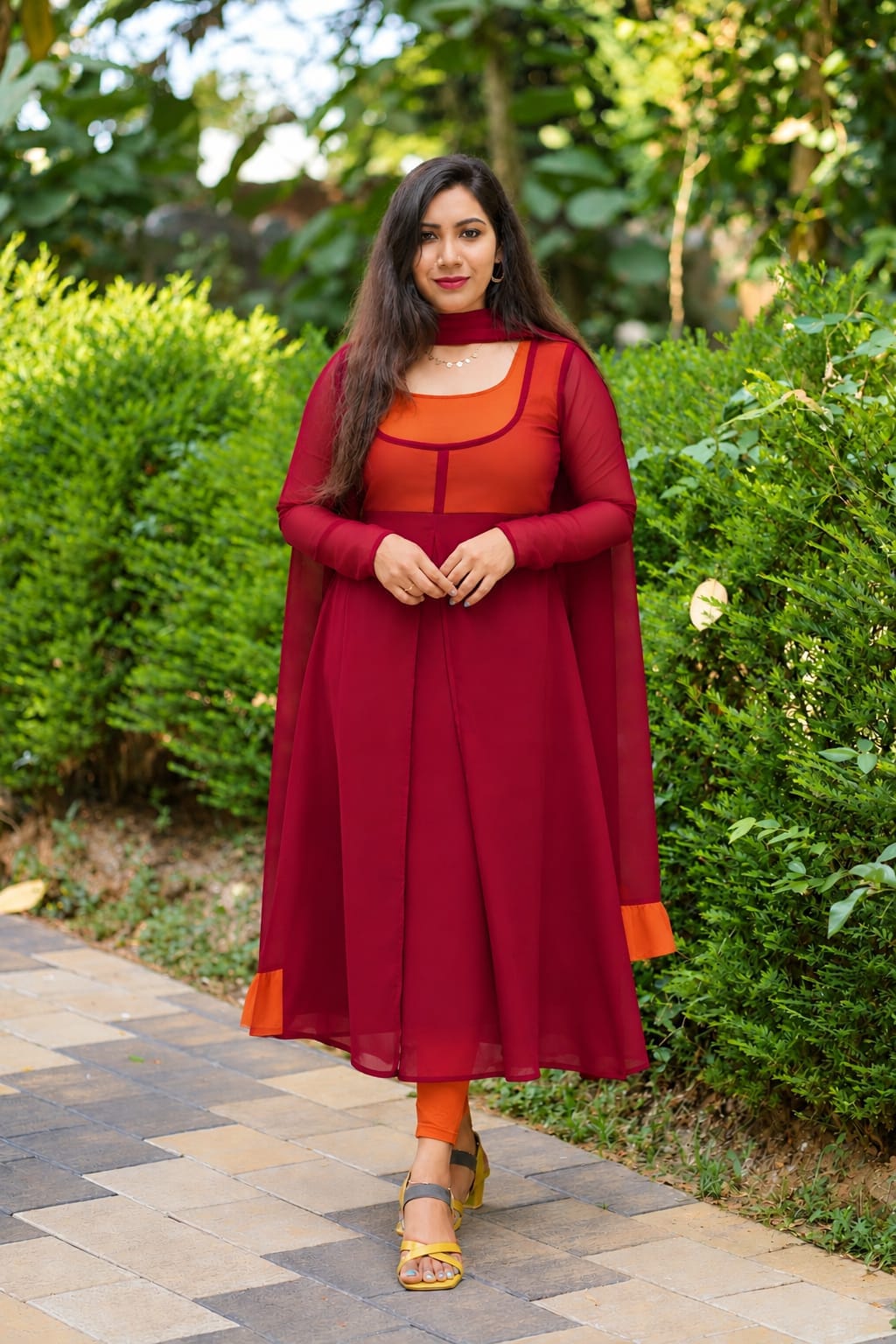 Georgette Stitched Anarkali Gown