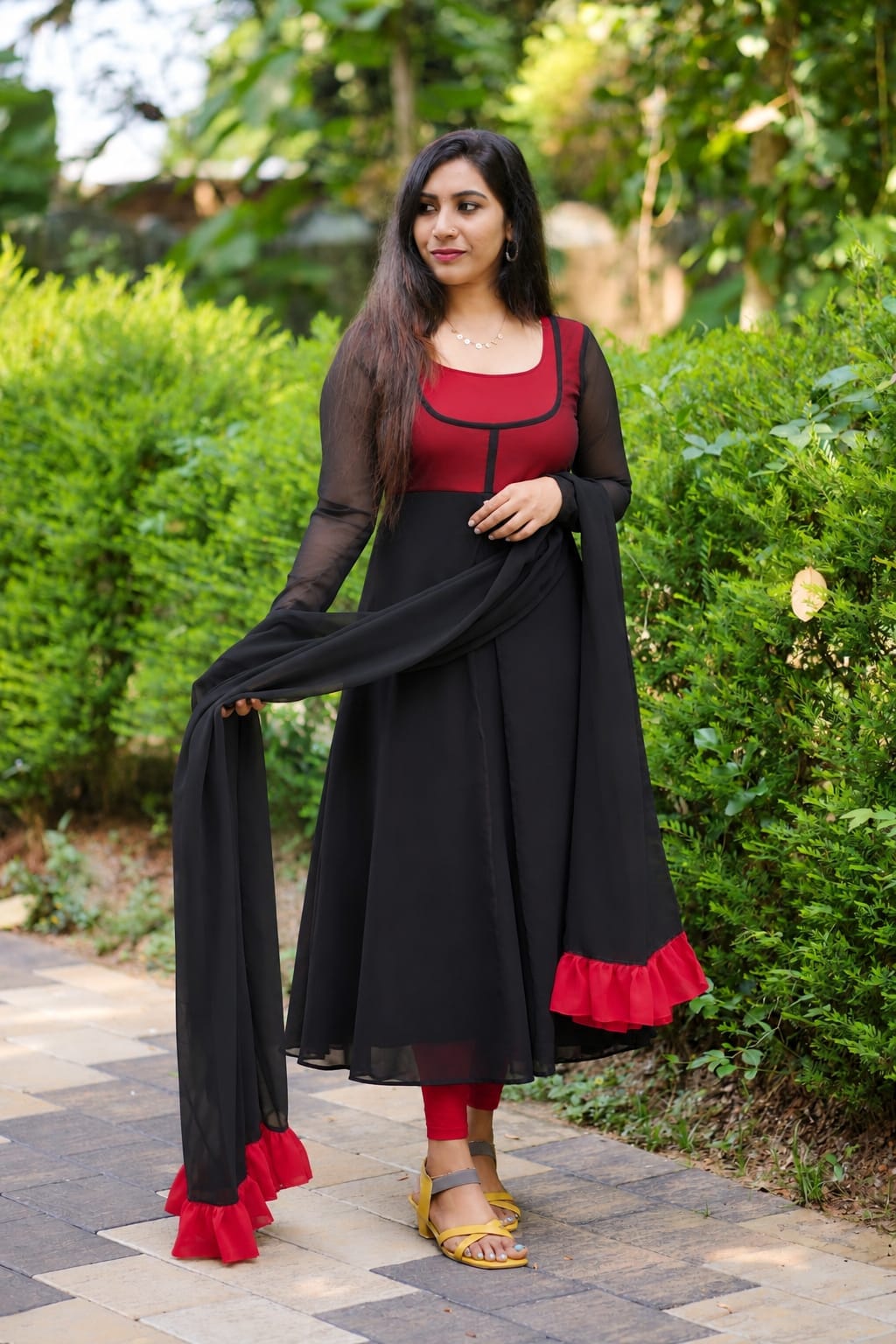 Georgette Stitched Anarkali Gown