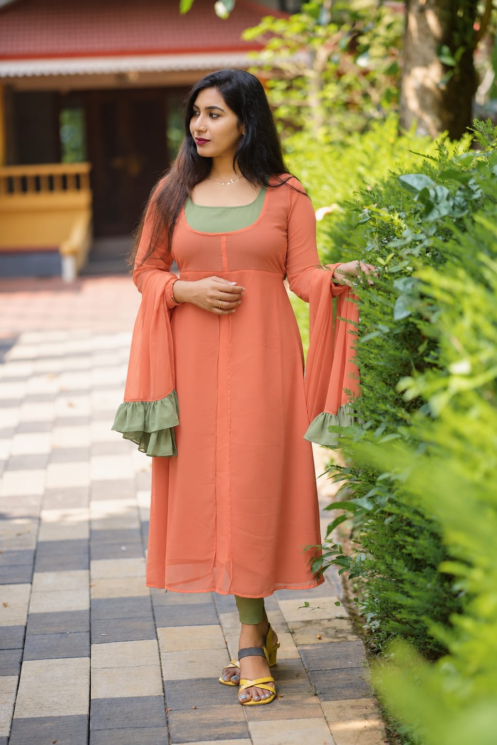 Georgette Stitched Anarkali Gown