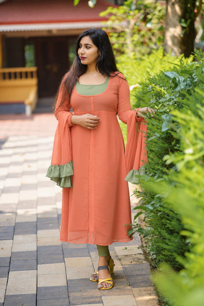 Georgette Stitched Anarkali Gown