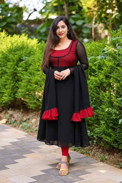 Georgette Stitched Anarkali Gown