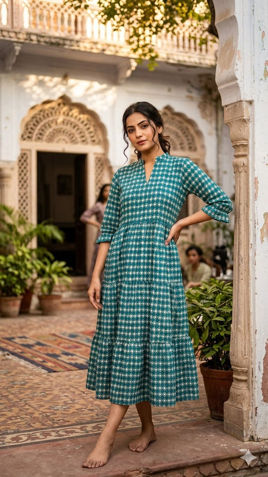 Summer Cotton One Piece Dress