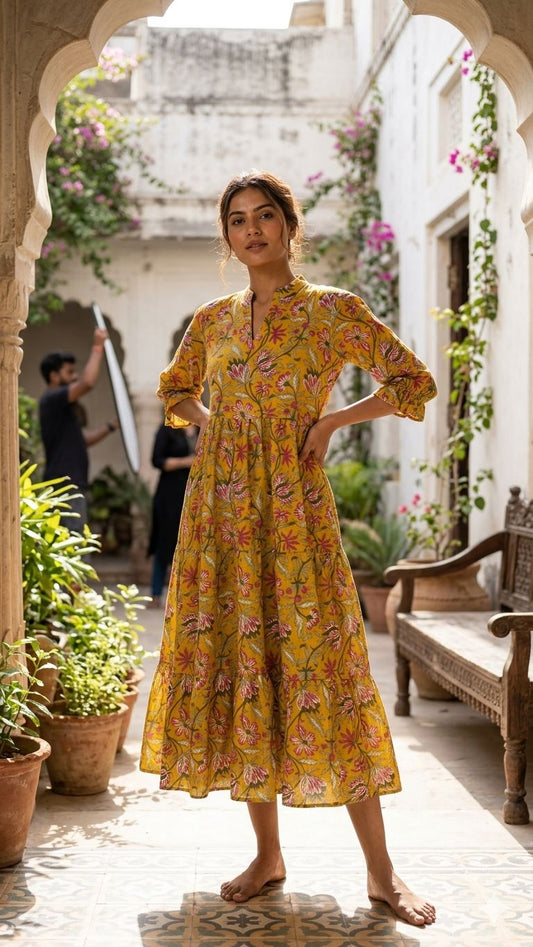 Summer Cotton One Piece Dress