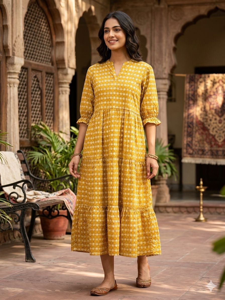 Summer Cotton One Piece Dress