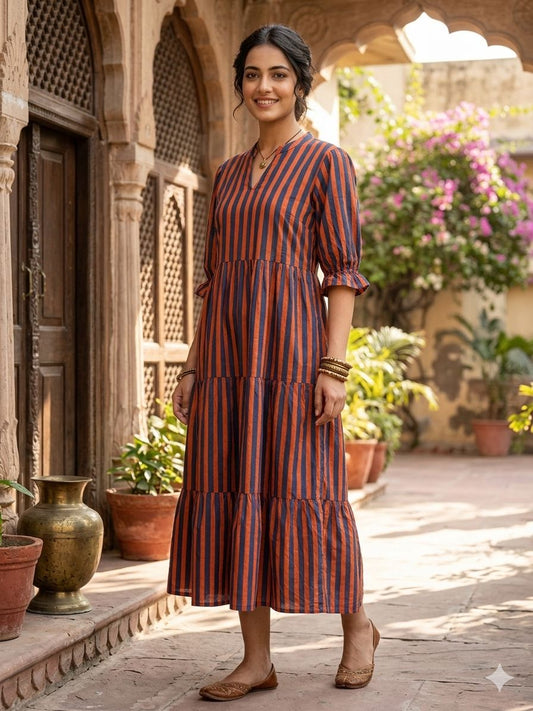 Summer Cotton One Piece Dress
