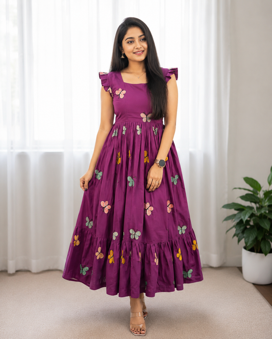 Flared/A-line Gown Purple