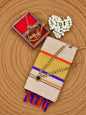 Border checks Golden Tissue saree
