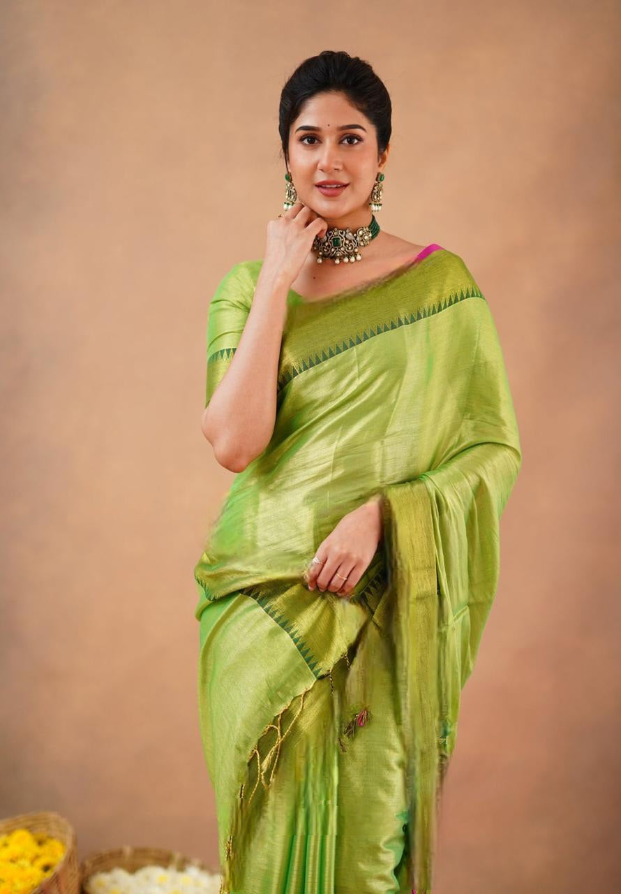 Soft Tissue Cotton Saree