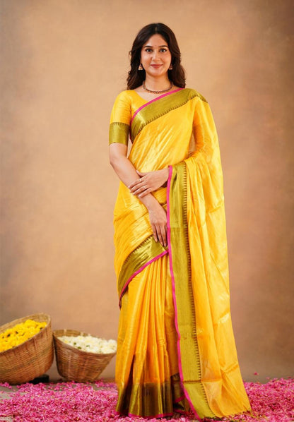 Soft Tissue Cotton Saree