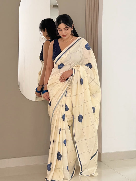 Indigo bloom checks